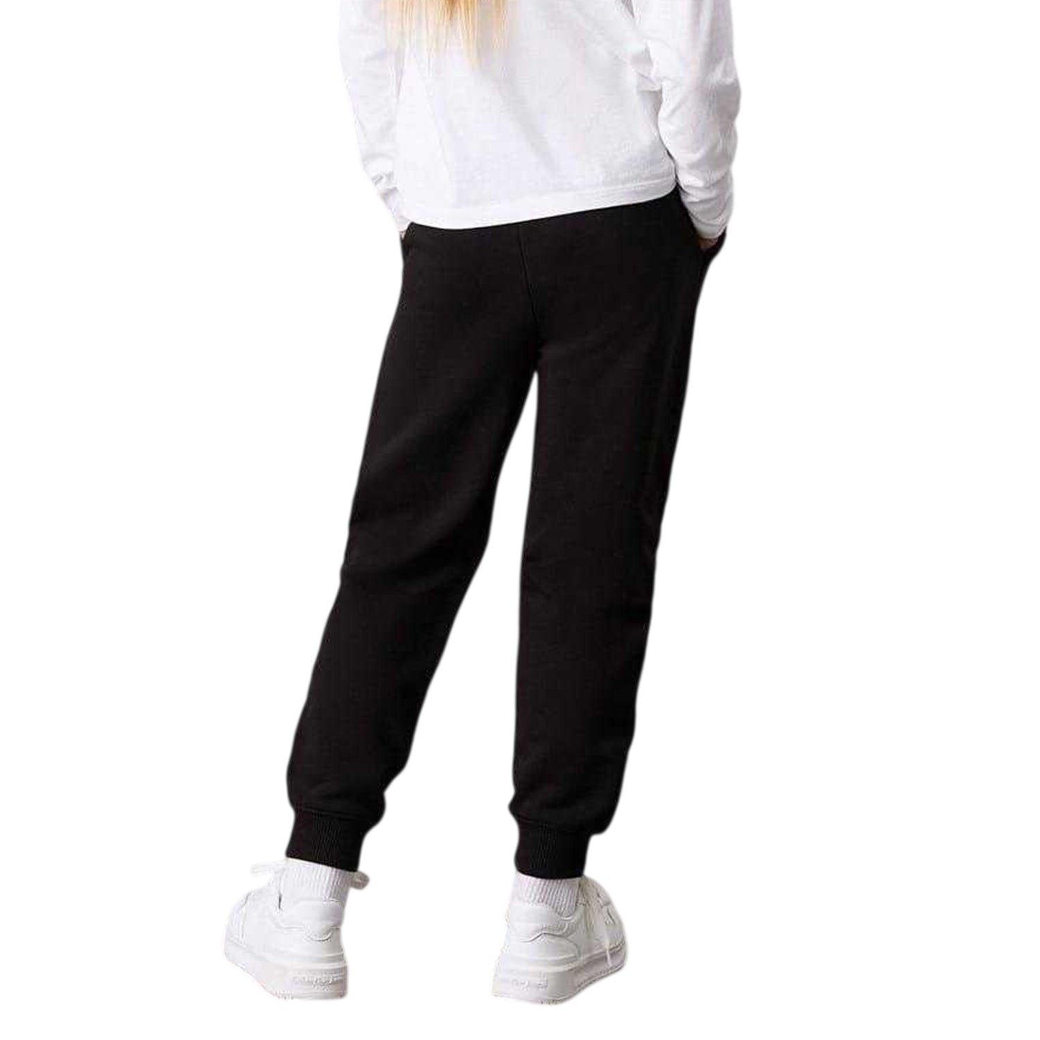 Black - Back - Calvin Klein Childrens-Kids Mono Regular Jogging Bottoms