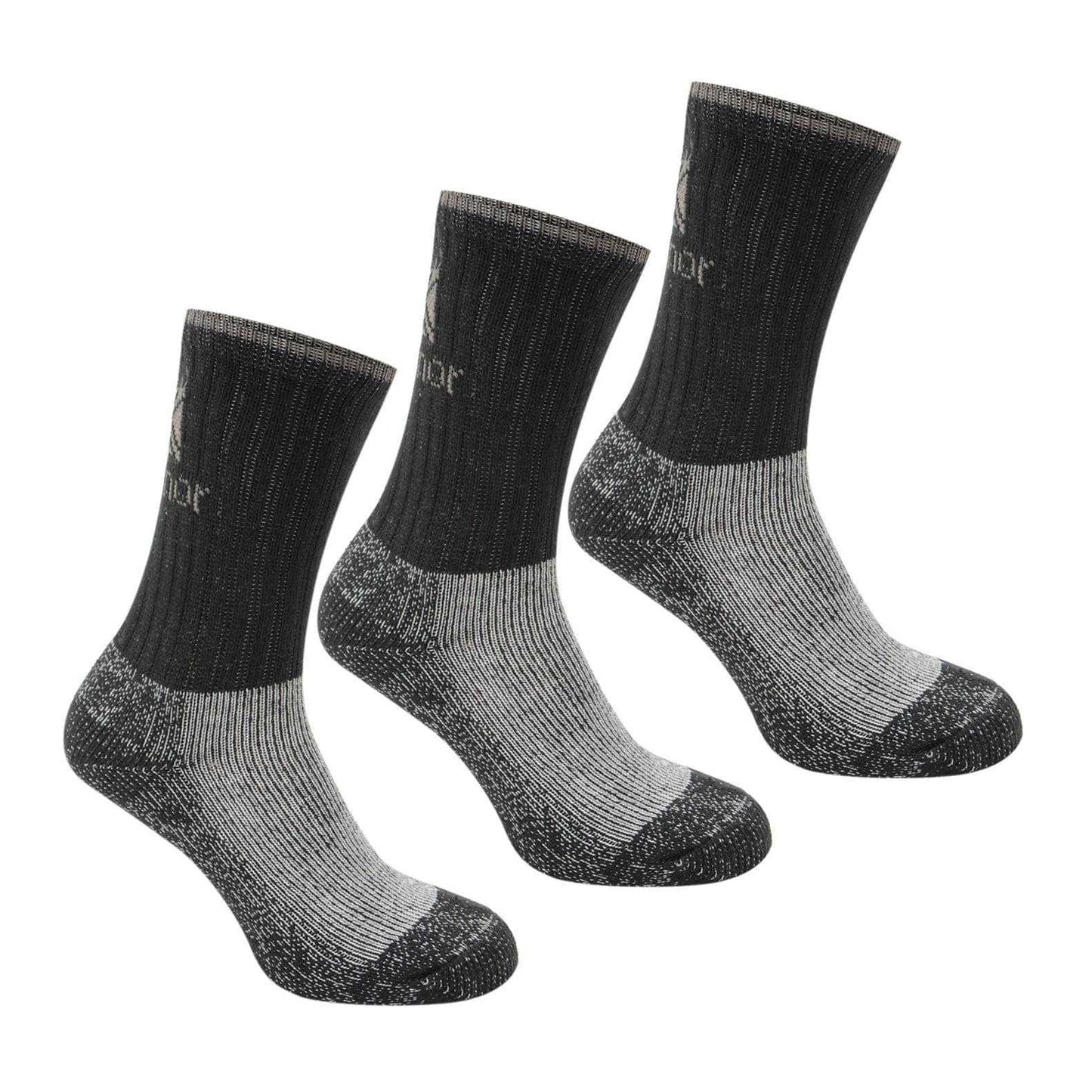 Black - Front - Karrimor Womens-Ladies Heavyweight Boot Socks (Pack of 3)