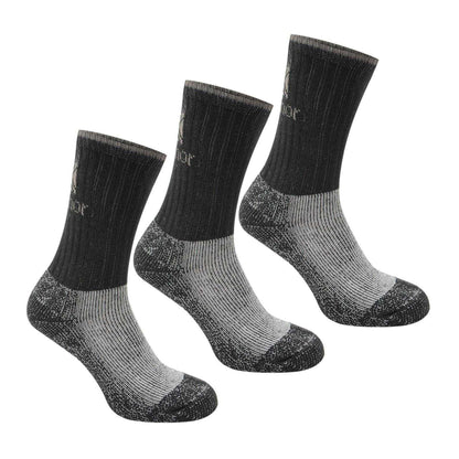 Black - Front - Karrimor Womens-Ladies Heavyweight Boot Socks (Pack of 3)
