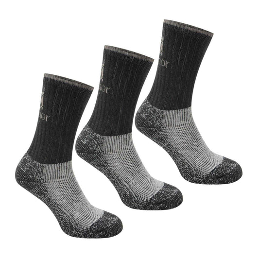 Black - Front - Karrimor Womens-Ladies Heavyweight Boot Socks (Pack of 3)