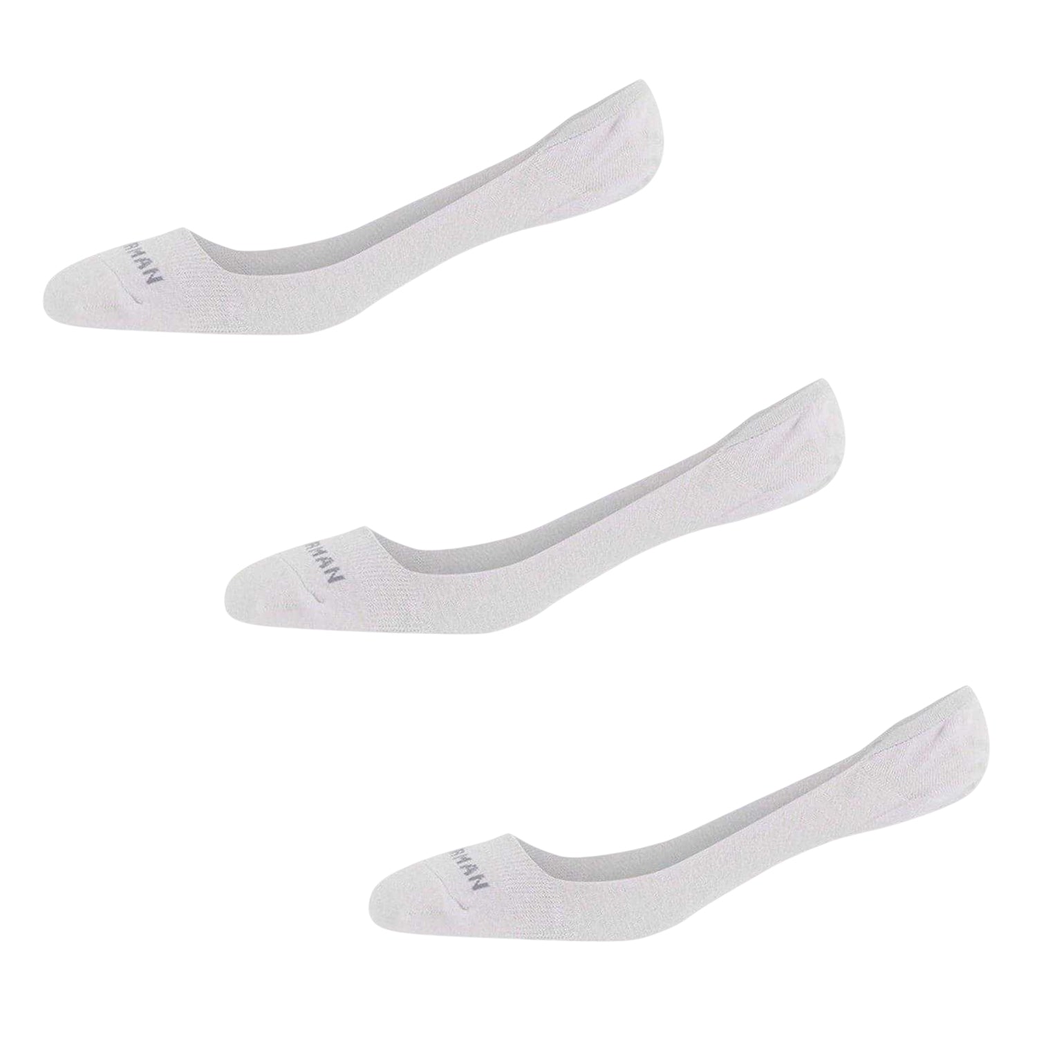 White - Front - Ben Sherman Mens Makalu Logo Liner Socks (Pack of 3)