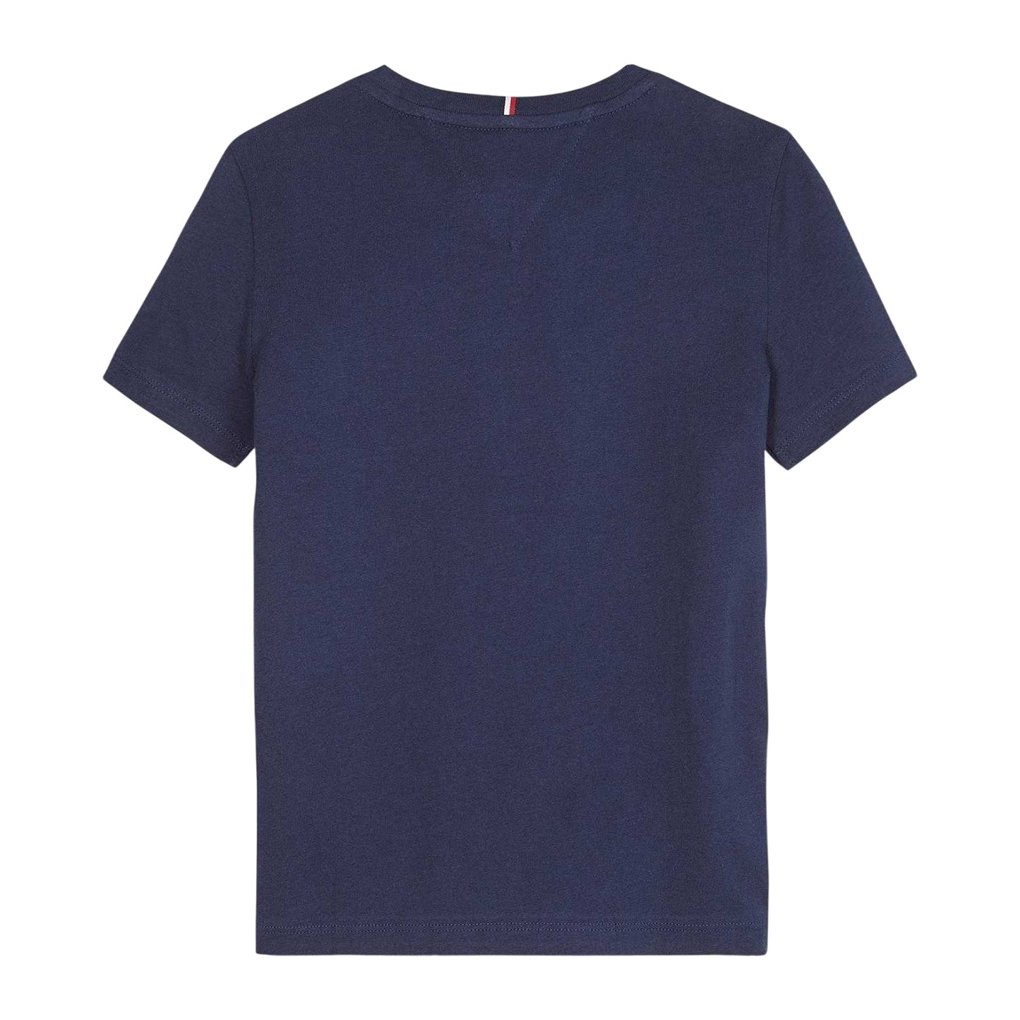 Navy - Back - Tommy Hilfiger Childrens-Kids Logo Cotton T-Shirt