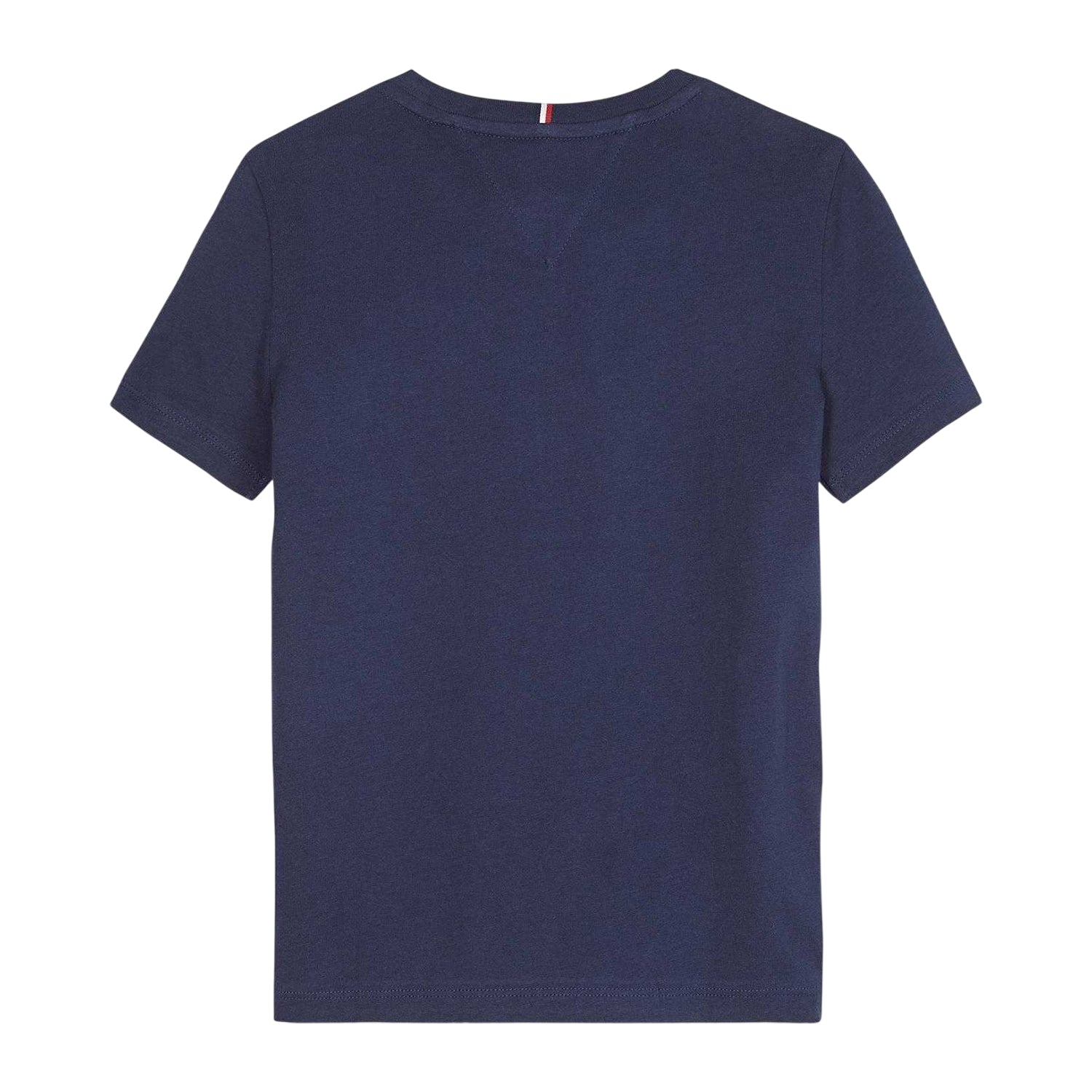 Navy - Back - Tommy Hilfiger Childrens-Kids Logo Cotton T-Shirt