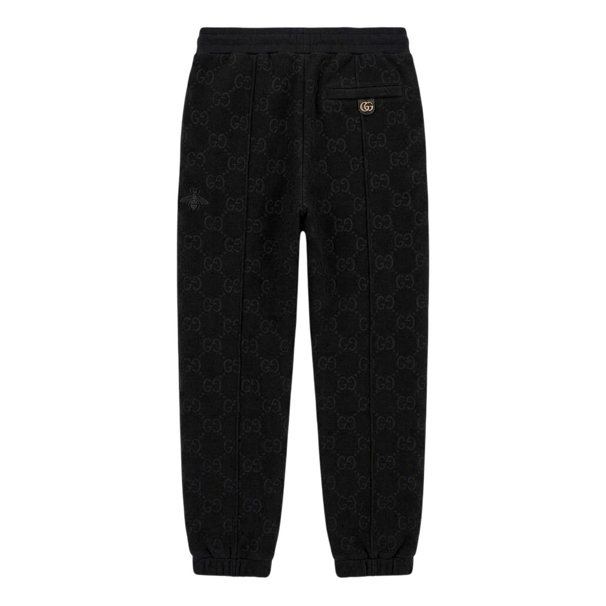 Black - Back - Guess Childrens-Kids Logo Regular Jogging Bottoms