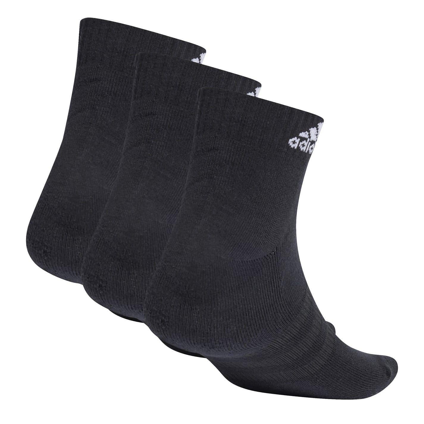 Black - Back - Adidas Womens-Ladies Ankle Socks (Pack of 3)