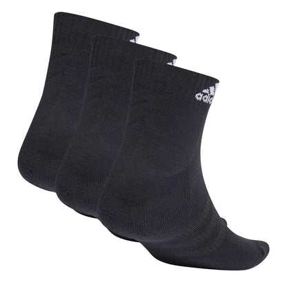 Black - Back - Adidas Womens-Ladies Ankle Socks (Pack of 3)