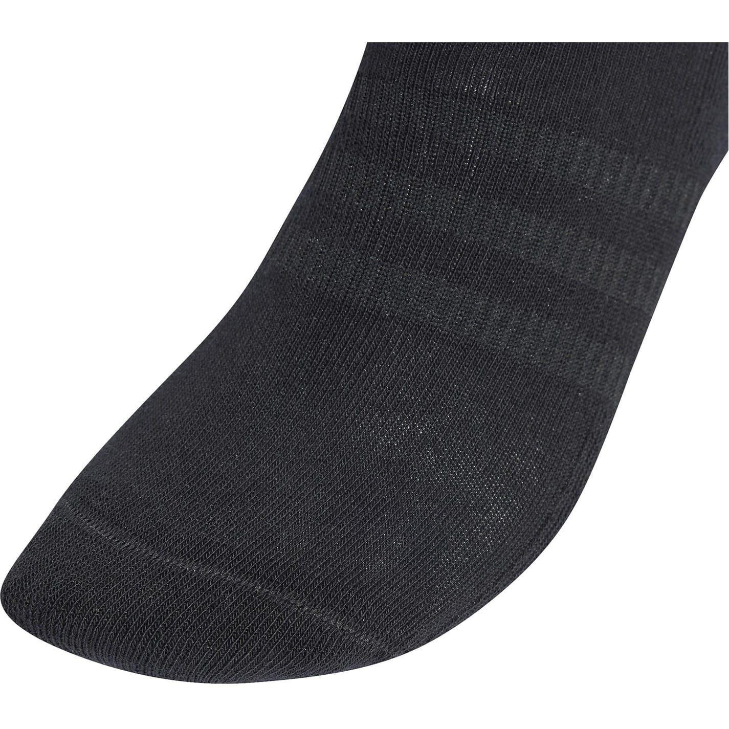 Black - Side - Adidas Womens-Ladies Ankle Socks (Pack of 3)