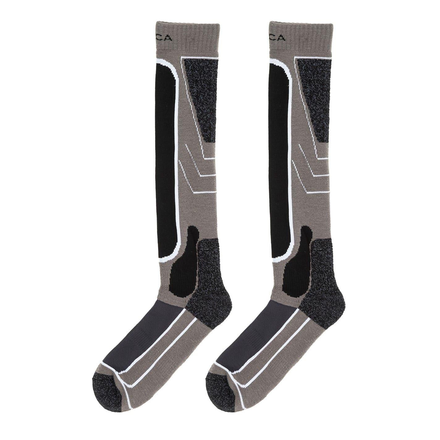 Dark Grey - Front - Nevica Mens Meribel Ski Socks (Pack of 2)