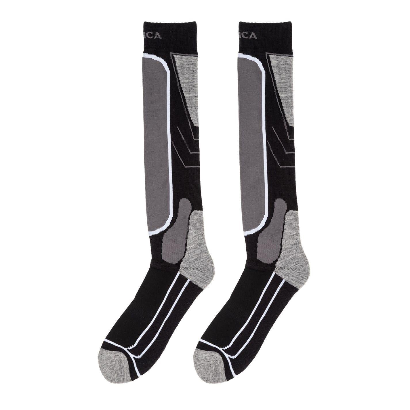 Black - Front - Nevica Mens Meribel Ski Socks (Pack of 2)