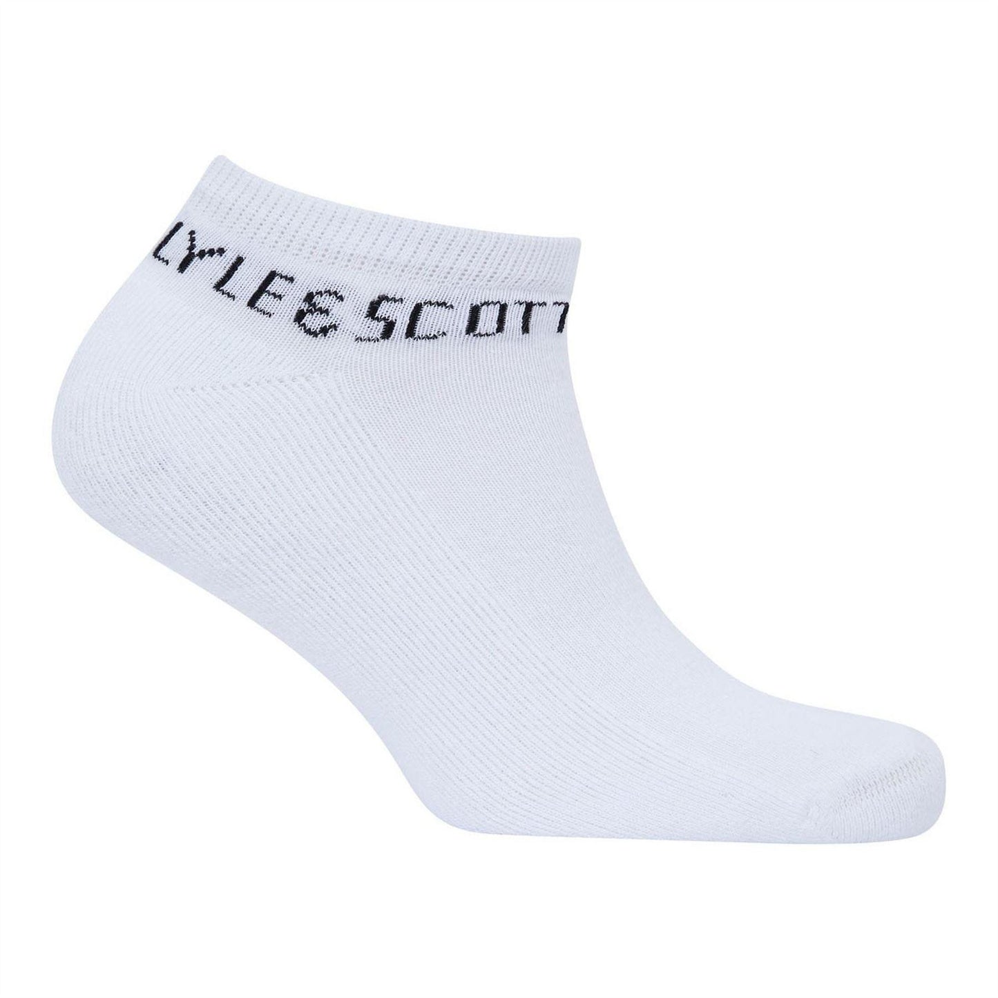 White - Back - Lyle & Scott Mens Cotton Blend Ankle Socks (Pack of 3)