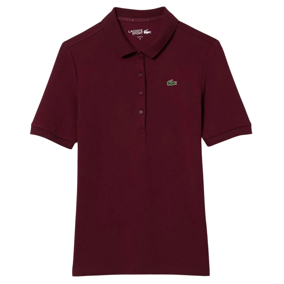 Red - Front - Lacoste Womens-Ladies Stretch Slim Golf Polo Shirt