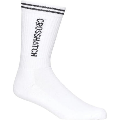 White-Black - Back - Crosshatch Mens Sports Socks (Pack of 3)