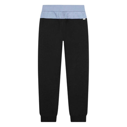 Black - Back - Boss Childrens-Kids Colour Block Regular Jogging Bottoms
