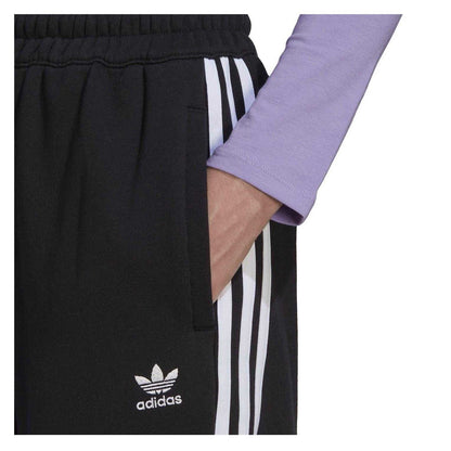 Black Print - Side - Adidas Womens-Ladies Originals Relaxed Fit Jogging Bottoms