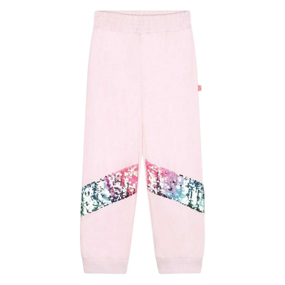Pale Pink - Front - Billieblush Girls Sequin Regular Jogging Bottoms