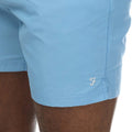 Blue - Side - Farah Mens Plain Swim Shorts