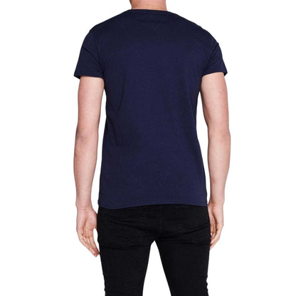 Navy - Back - Tommy Jeans Mens Embroidered Logo Loose T-Shirt