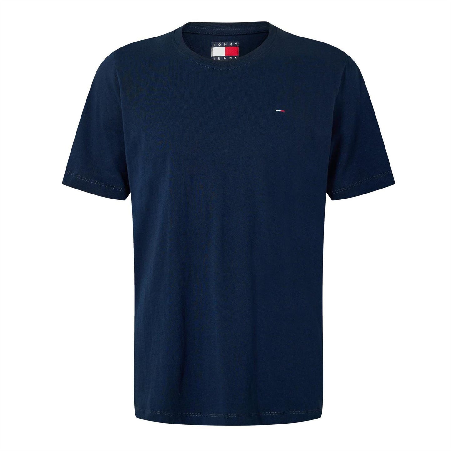 Dark Navy - Front - Tommy Jeans Mens Embroidered Logo Loose T-Shirt