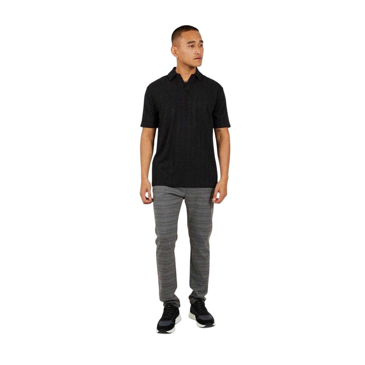 Grey - Lifestyle - Brave Soul Mens Checked Trousers