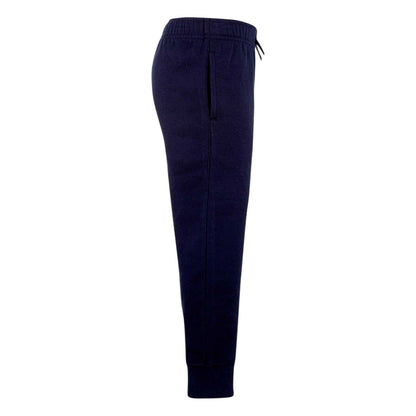 Midnight Navy - Side - Nike Childrens-Kids Fleece Logo Jogging Bottoms