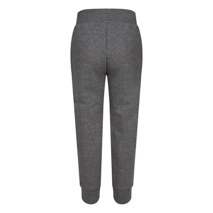 Carbon Heather - Back - Nike Girls Fleece Logo Jogging Bottoms