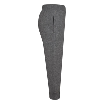 Carbon Heather - Side - Nike Girls Fleece Logo Jogging Bottoms