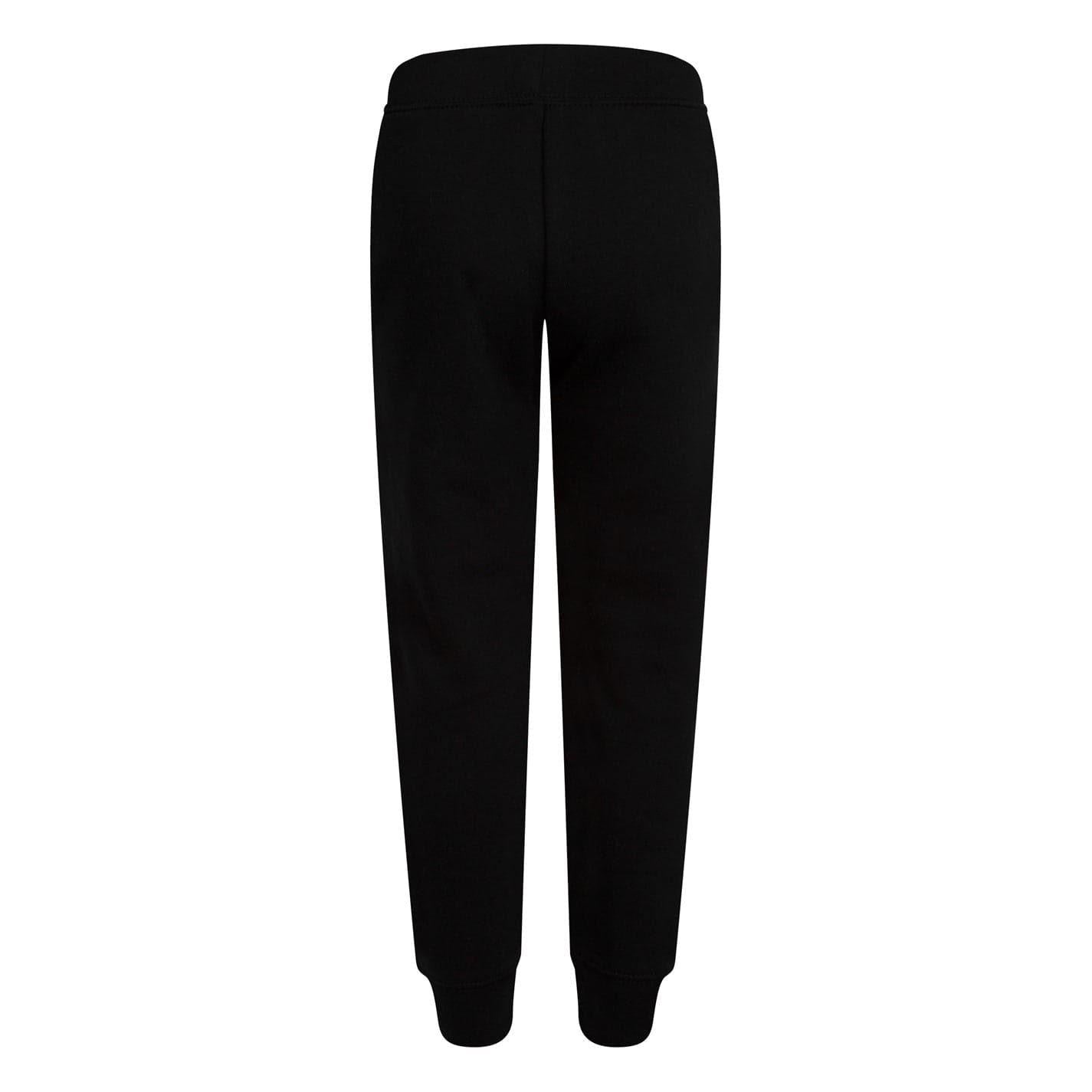 Black - Back - Nike Girls Fleece Logo Jogging Bottoms