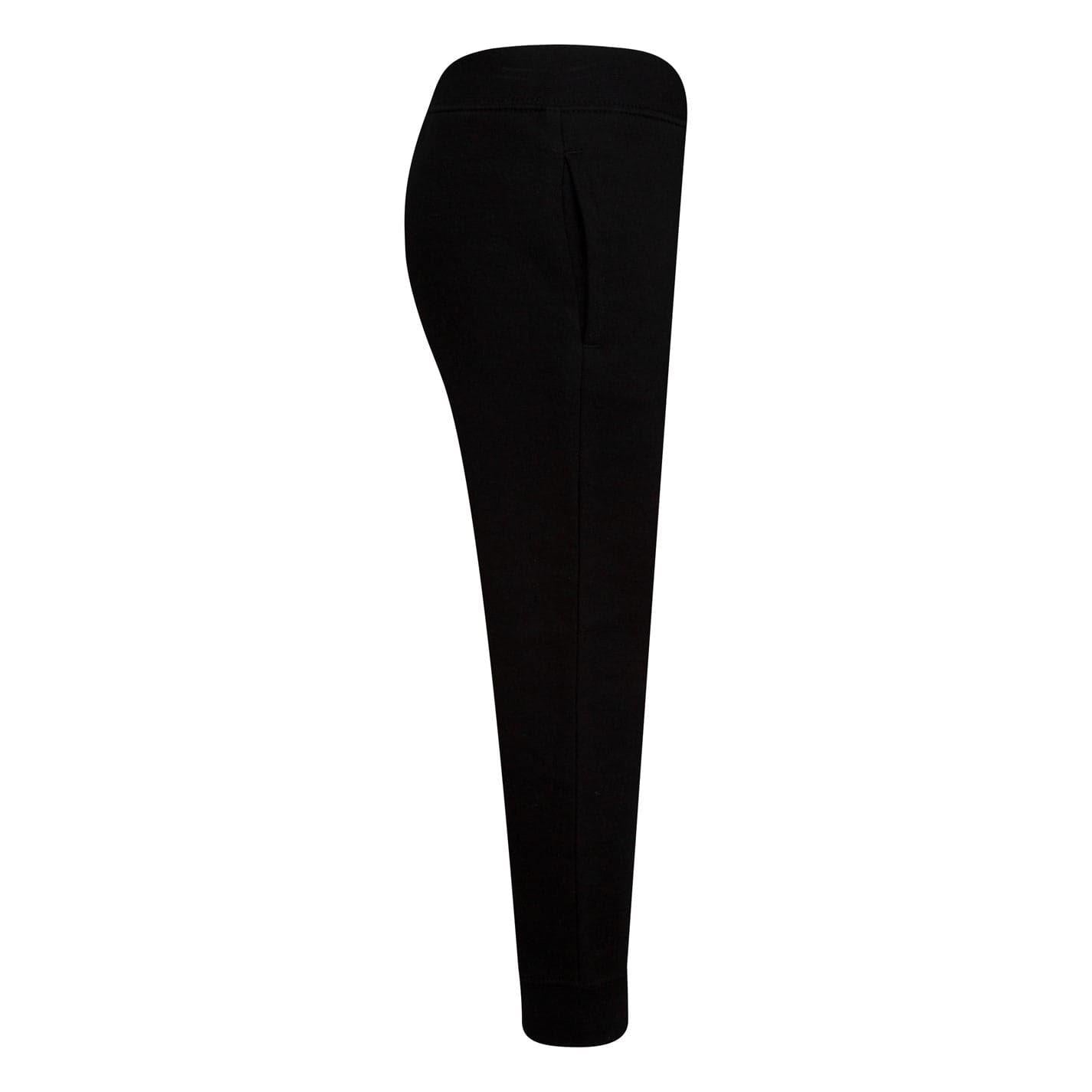 Black - Side - Nike Girls Fleece Logo Jogging Bottoms
