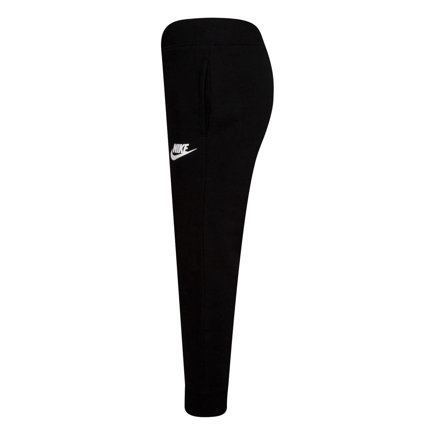 Black - Lifestyle - Nike Girls Fleece Logo Jogging Bottoms