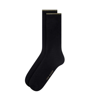 Black - Back - Ted Baker Mens Cotton Blend Crew Socks (Pack of 3)