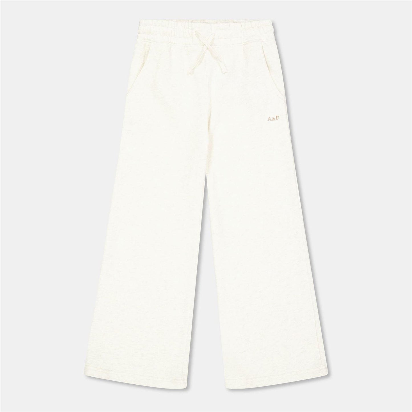Oatmeal - Front - Abercrombie & Fitch Childrens-Kids Wide Leg Jogging Bottoms