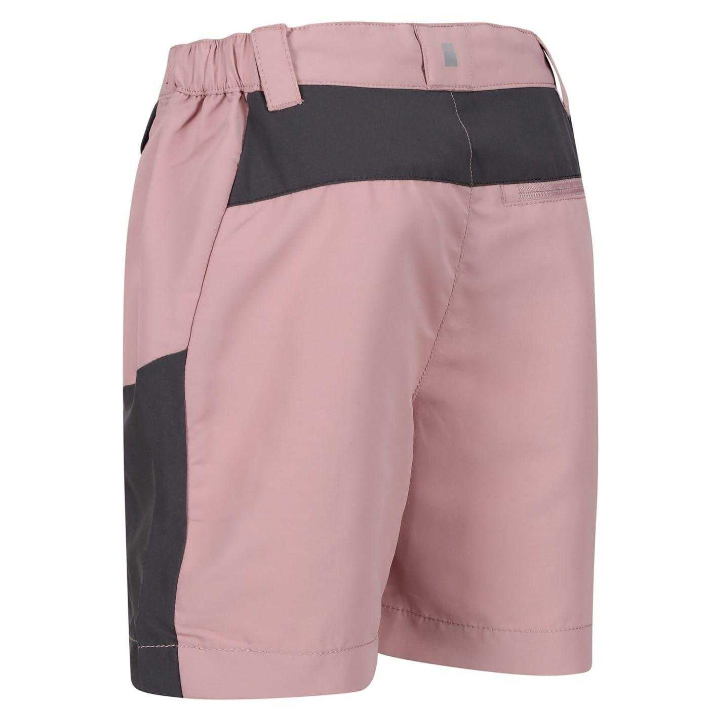Dusky Rose-Slate Grey - Lifestyle - Regatta Childrens-Kids Sorcer Colour Block Shorts