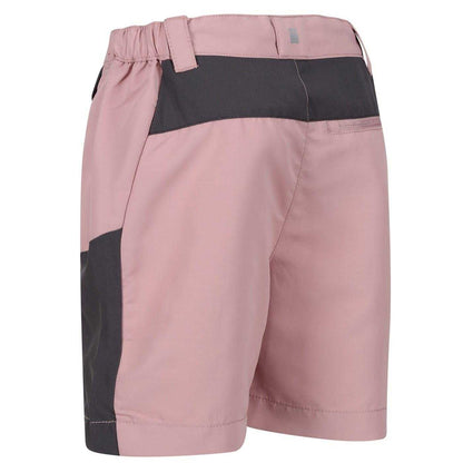 Dusky Rose-Slate Grey - Lifestyle - Regatta Childrens-Kids Sorcer Colour Block Shorts