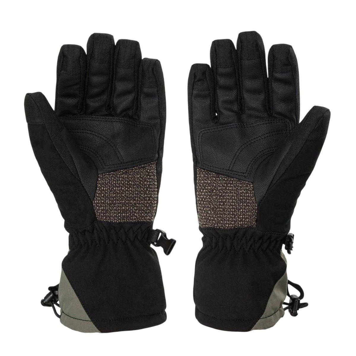 Black-Green - Back - Gul Powder Polyester Logo Ski Gloves