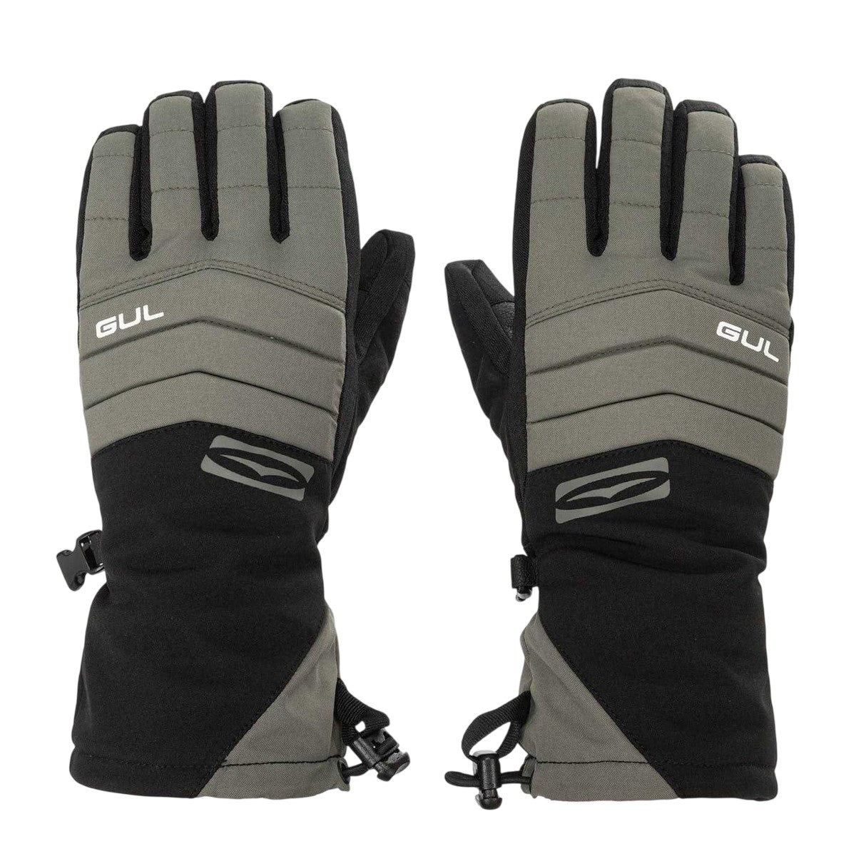 Black-Green - Front - Gul Powder Polyester Logo Ski Gloves