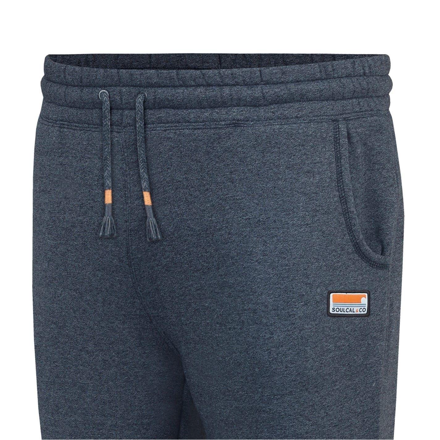 Dark Charcoal Marl - Pack Shot - SoulCal Mens Signature Fleece Jogging Bottoms
