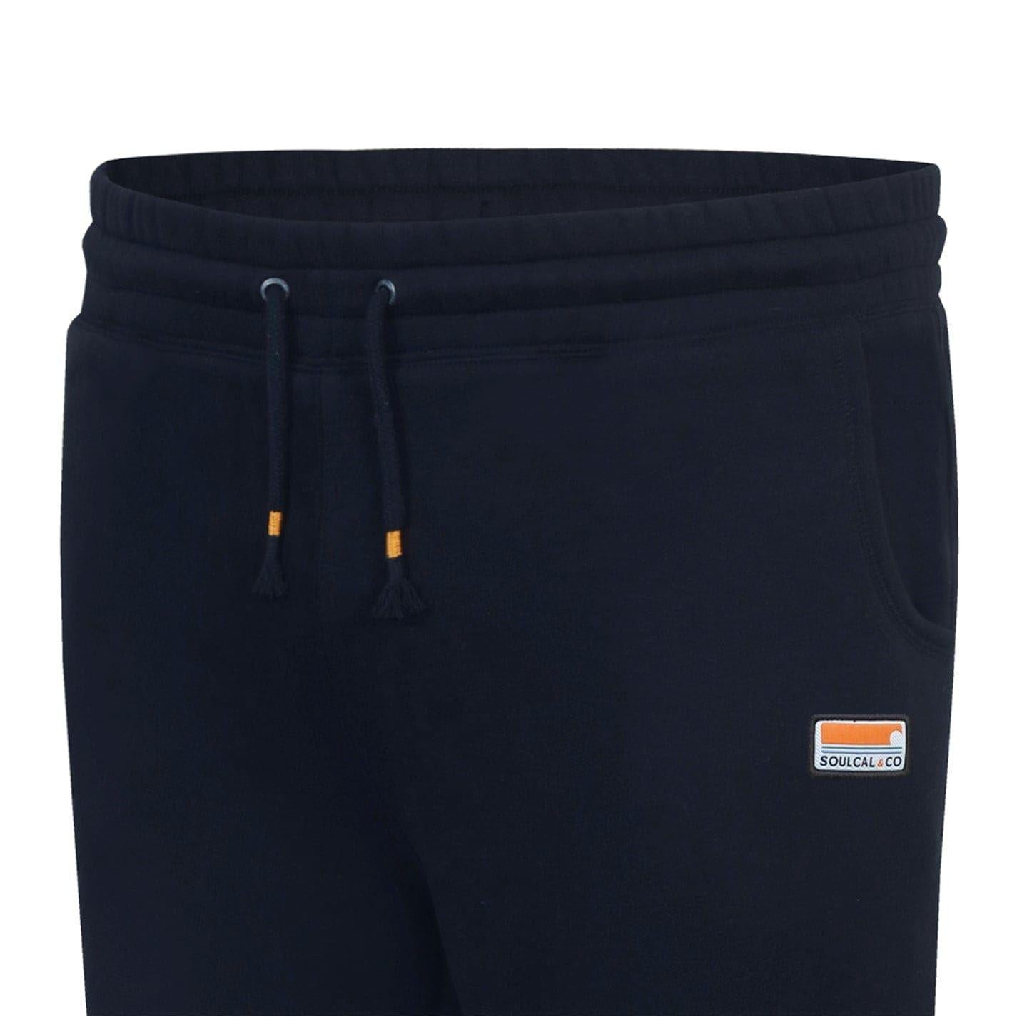 Black - Pack Shot - SoulCal Mens Signature Fleece Jogging Bottoms