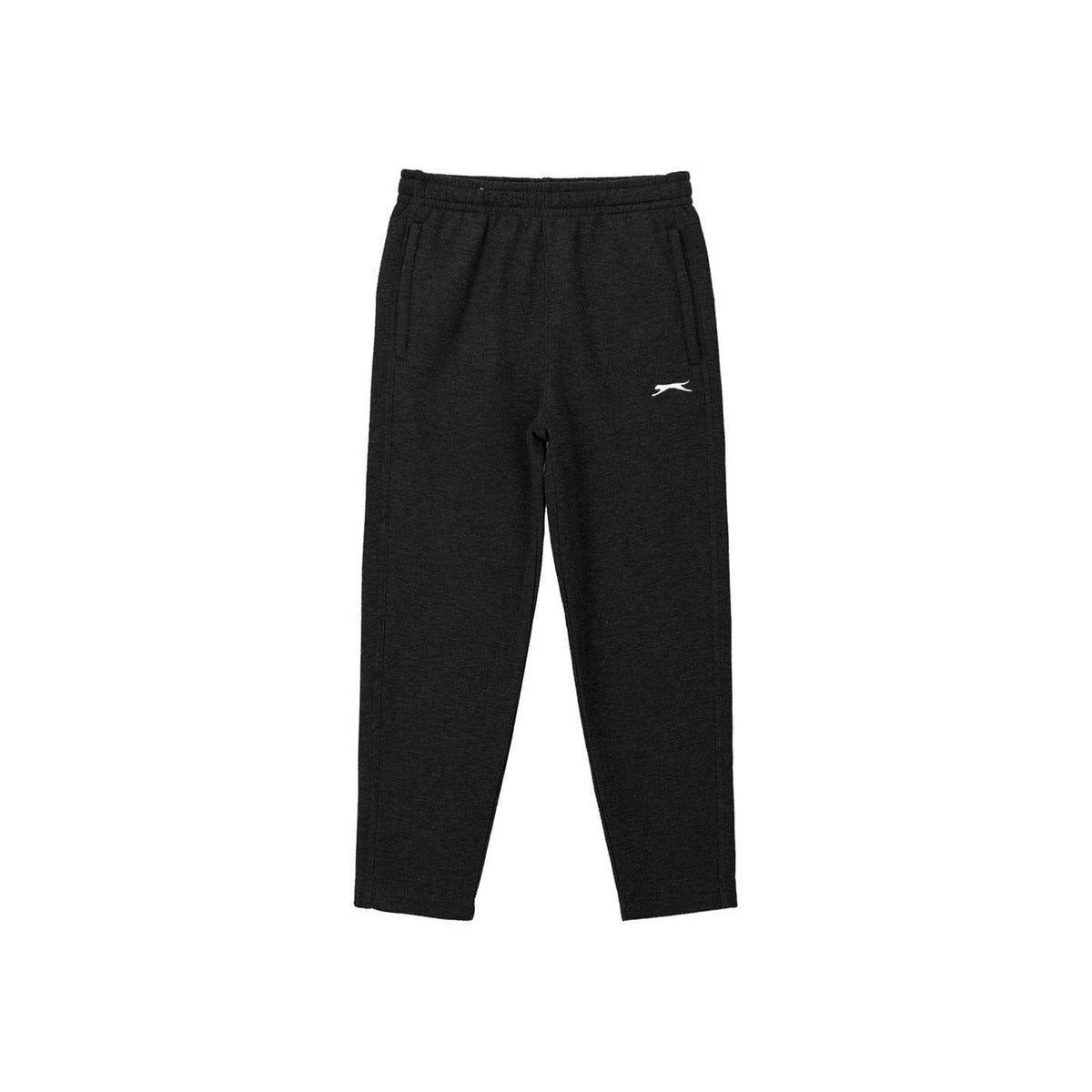 Black - Side - Slazenger Boys Fleece Open Hem Jogging Bottoms