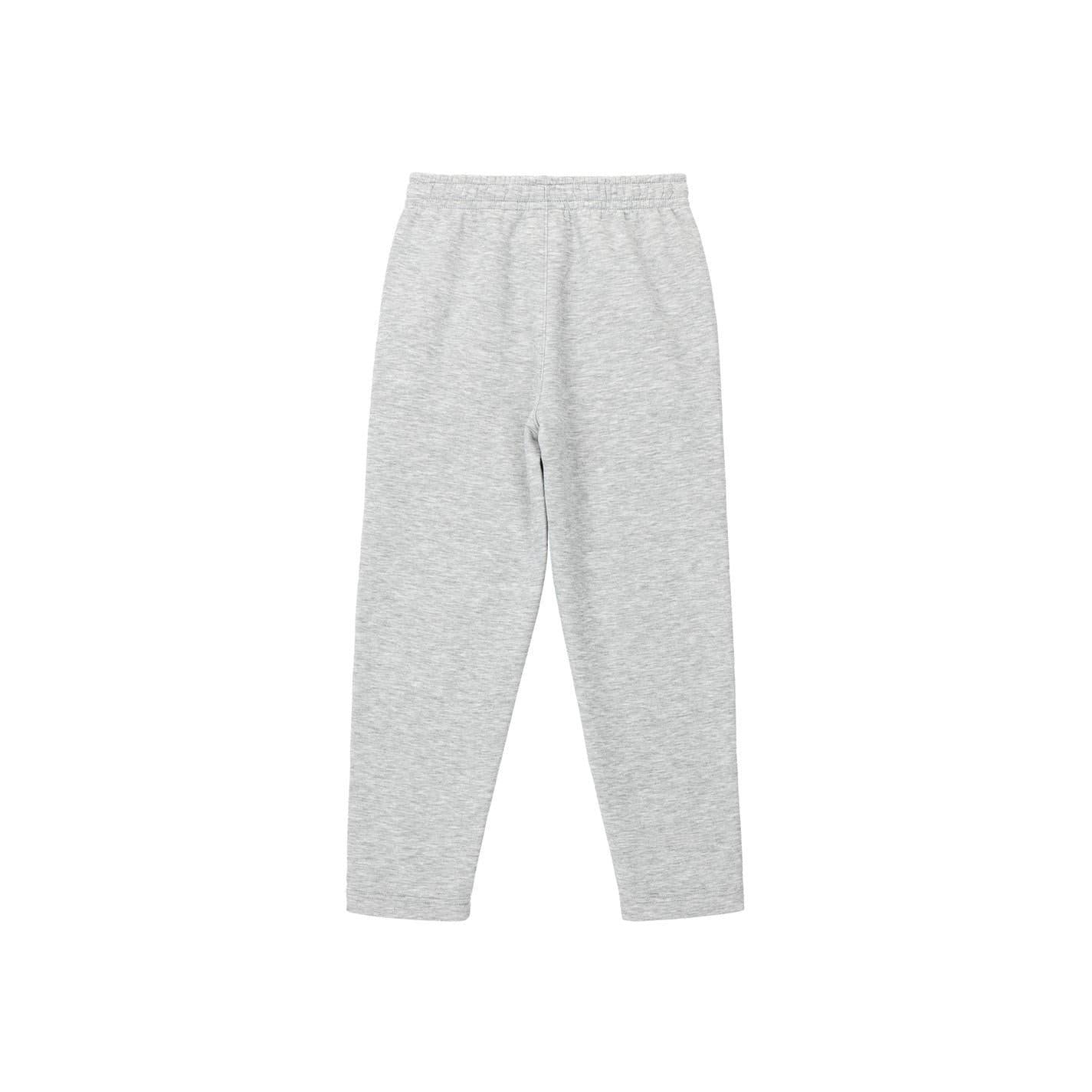 Grey Marl - Back - Slazenger Boys Fleece Open Hem Jogging Bottoms
