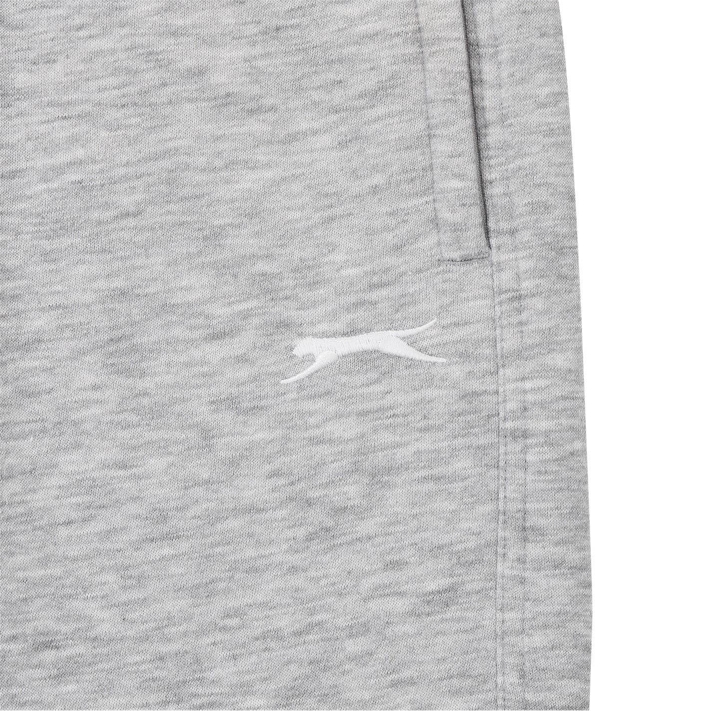 Grey Marl - Side - Slazenger Boys Fleece Open Hem Jogging Bottoms