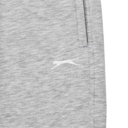 Grey Marl - Side - Slazenger Boys Fleece Open Hem Jogging Bottoms