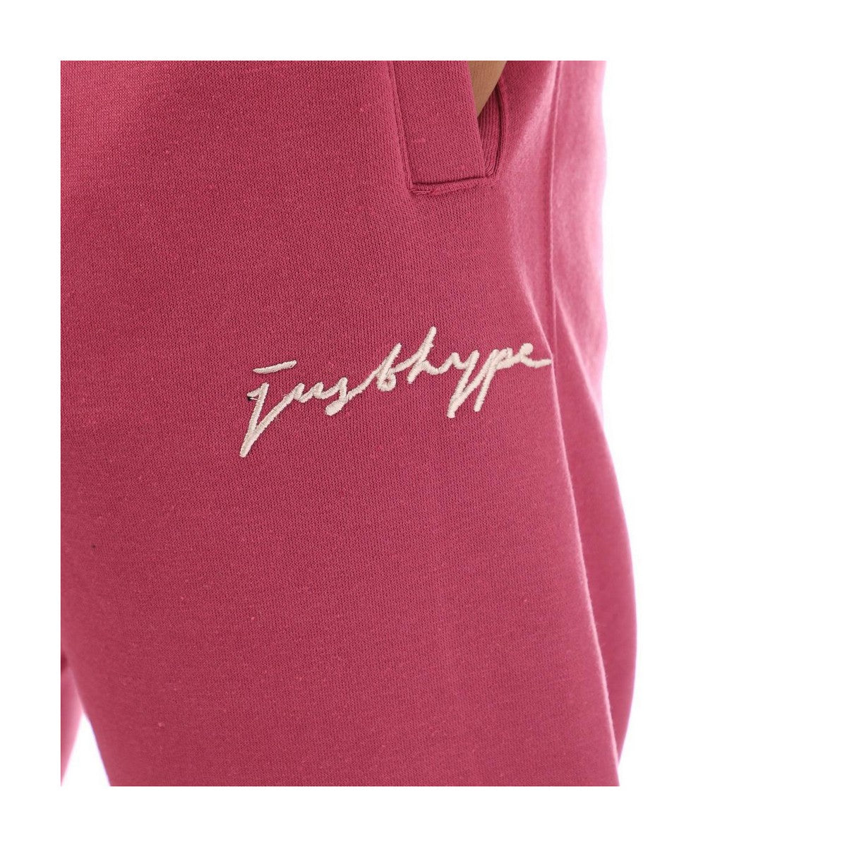 Pink - Side - Hype Mens Solid Cargo Jogging Bottoms