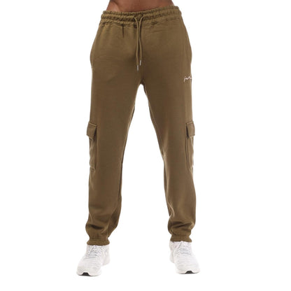 Olive - Front - Hype Mens Solid Cargo Jogging Bottoms
