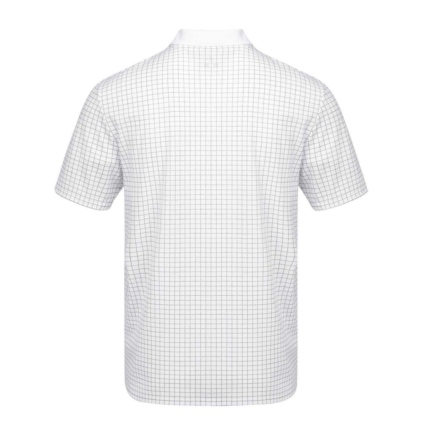 White - Back - Slazenger Mens Chequered Golf Polo Shirt
