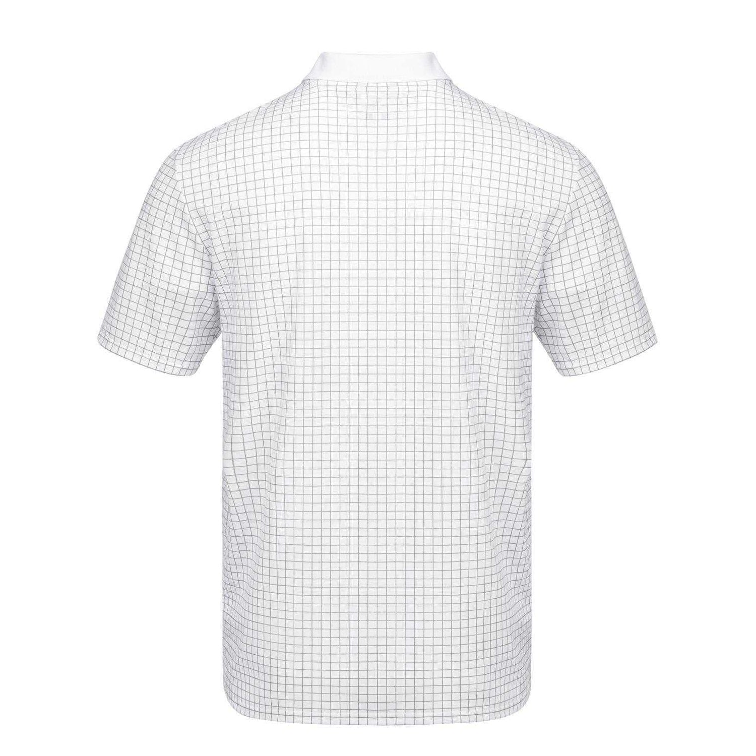 White - Back - Slazenger Mens Chequered Golf Polo Shirt