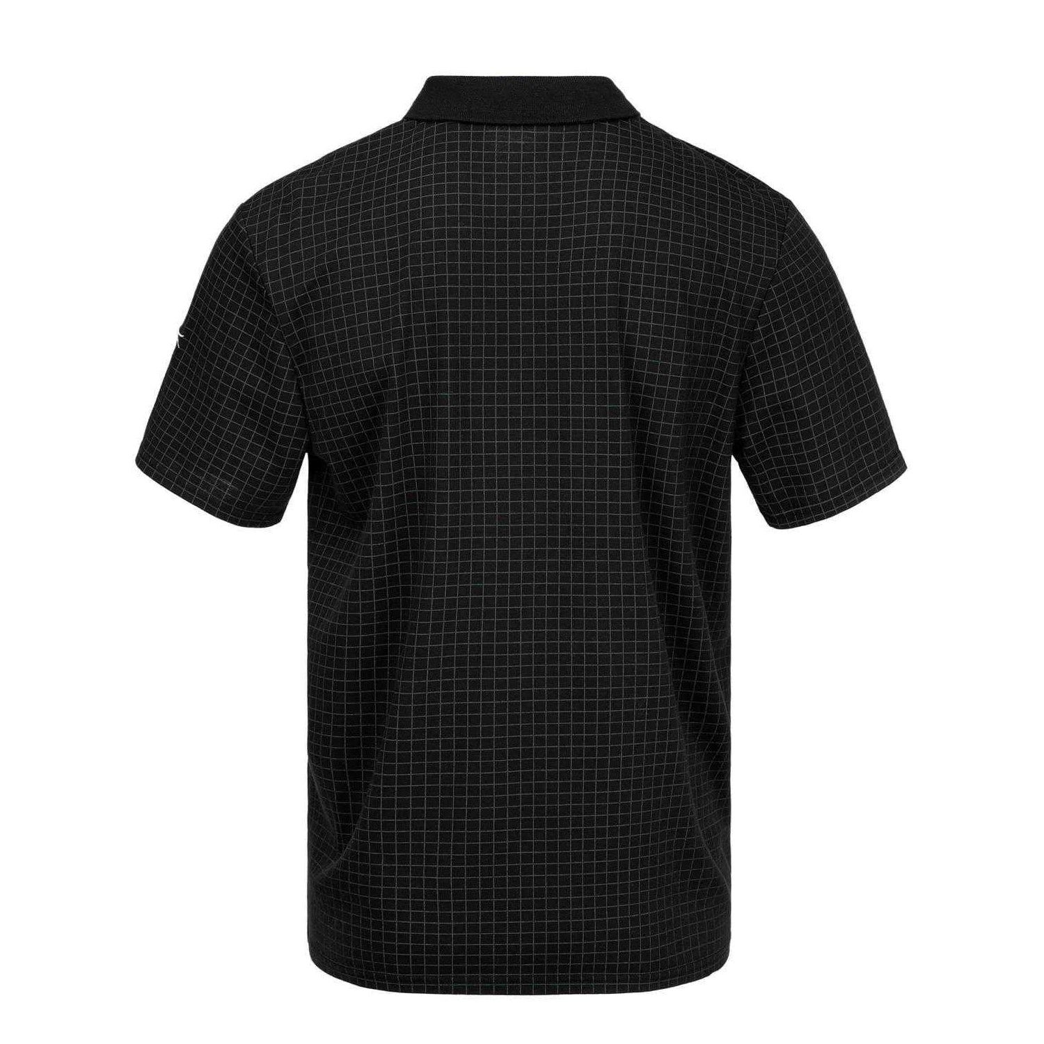 Black - Back - Slazenger Mens Chequered Golf Polo Shirt