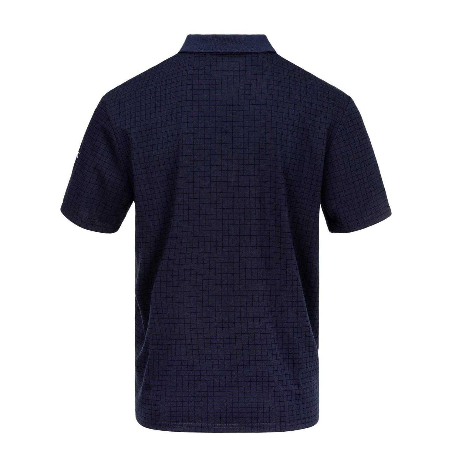 Navy - Back - Slazenger Mens Chequered Golf Polo Shirt