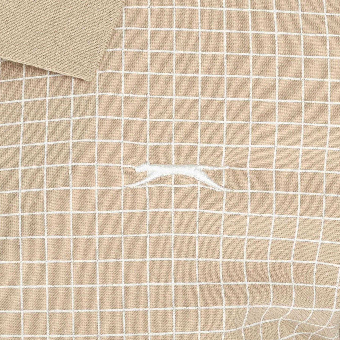 Taupe - Side - Slazenger Mens Chequered Golf Polo Shirt