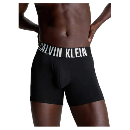 Black - Side - Calvin Klein Mens Boxer Shorts (Pack of 3)