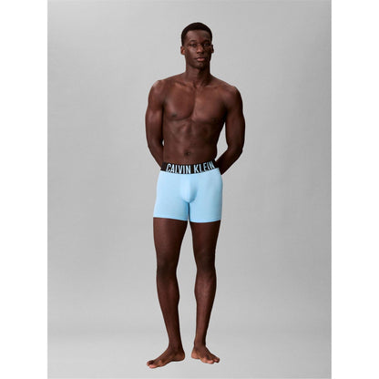 Black-Grey-Blue - Back - Calvin Klein Mens Boxer Shorts (Pack of 3)